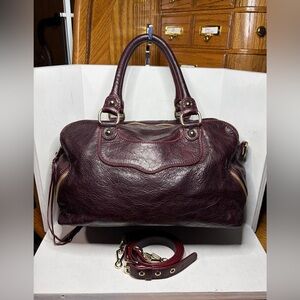 Rebecca Minkoff Morning After Satchel - Plum Crinkle Leather